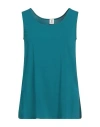 1-one Woman Tank Top Deep Teal Size 4 Viscose, Elastane In Green