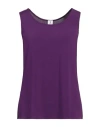 1-one Woman Tank Top Purple Size 4 Viscose, Elastane