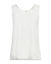 1-one Woman Tank Top White Size 4 Viscose, Elastane