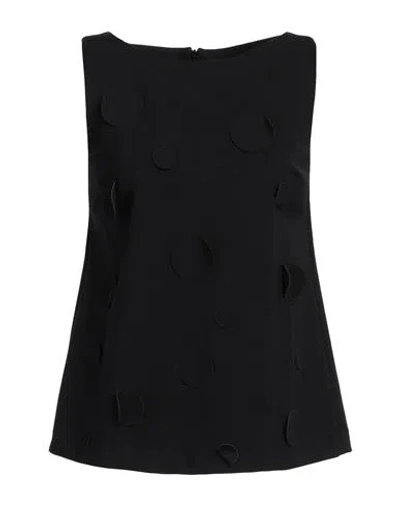 1-one Woman Top Black Size 6 Viscose, Polyamide, Elastane