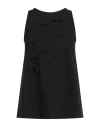 1-one Woman Top Black Size 6 Viscose, Polyamide, Elastane In Black