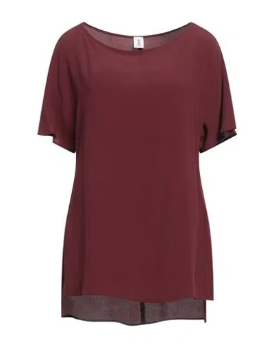 1-one Woman Top Plum Size 2 Acetate, Silk In Purple