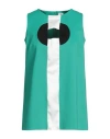 1-one Woman Top Green Size 8 Viscose, Polyamide, Elastane