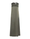 1-one Woman Top Military Green Size 2 Acetate, Silk In Green