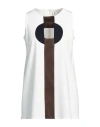1-one Woman Top White Size 6 Viscose, Polyamide, Elastane In White