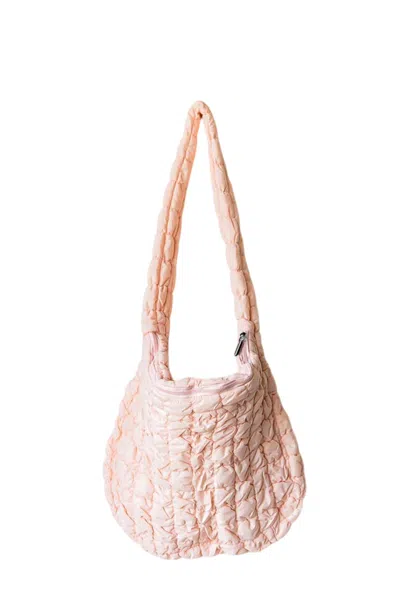 1st Allie Big Puffer Tote Nylon Bag In Blush Pink In Multi