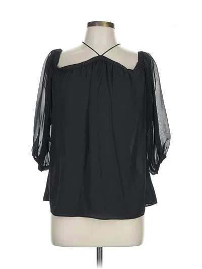 Pre-owned 1.state 3/4 Sleeve Blouse In Black