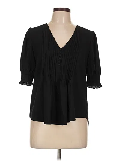 Pre-owned 1.state 3/4 Sleeve Blouse In Black