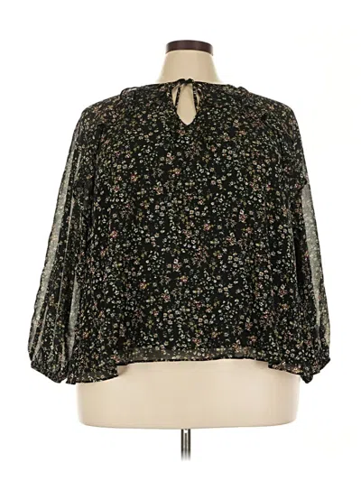 Pre-owned 1.state 3/4 Sleeve Blouse In Black