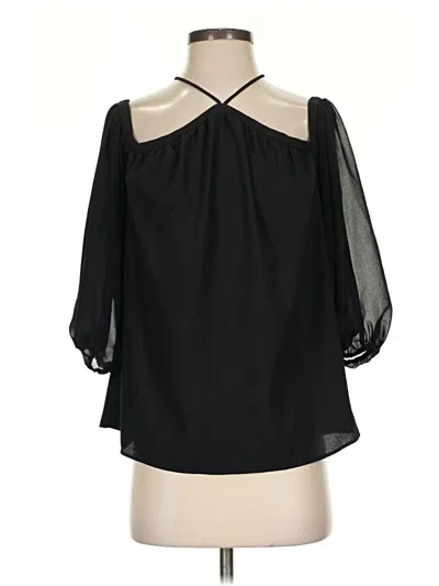 Pre-owned 1.state 3/4 Sleeve Blouse In Black