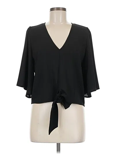 Pre-owned 1.state 3/4 Sleeve Blouse In Black