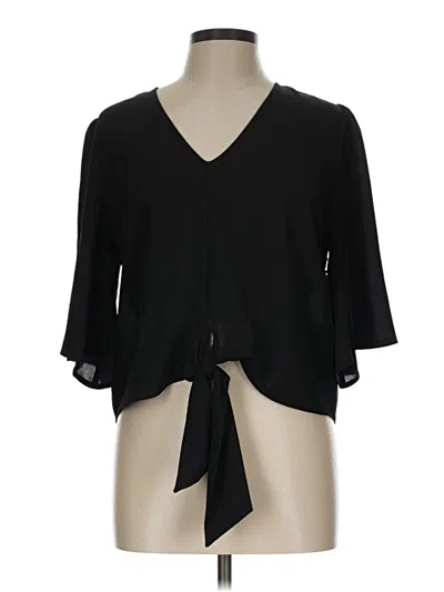 Pre-owned 1.state 3/4 Sleeve Blouse In Black