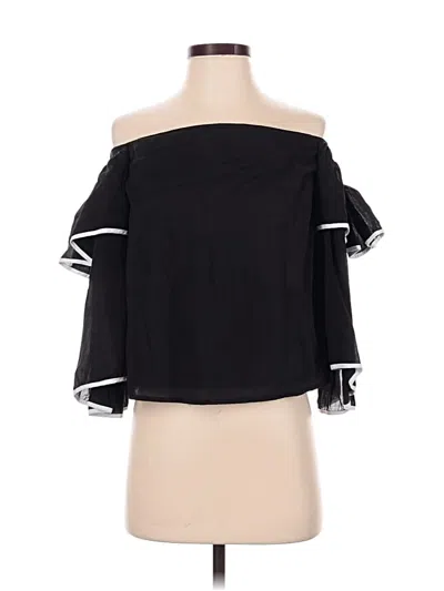 Pre-owned 1.state 3/4 Sleeve Blouse In Black