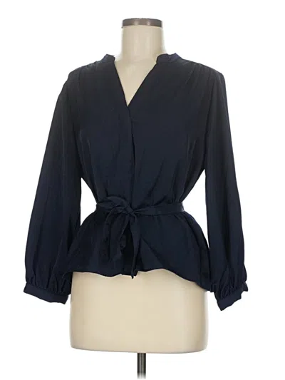 Pre-owned 1.state 3/4 Sleeve Blouse In Blue