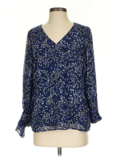 Pre-owned 1.state 3/4 Sleeve Blouse In Blue