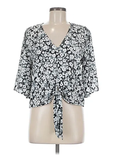 Pre-owned 1.state 3/4 Sleeve Blouse In Blue