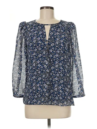 Pre-owned 1.state 3/4 Sleeve Blouse In Blue