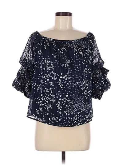 Pre-owned 1.state 3/4 Sleeve Blouse In Blue