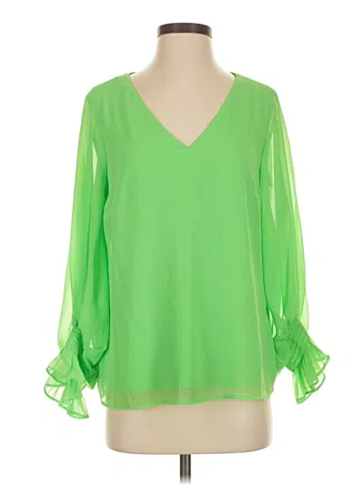 Pre-owned 1.state 3/4 Sleeve Blouse In Green