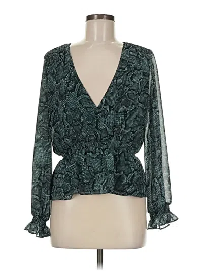 Pre-owned 1.state 3/4 Sleeve Blouse In Green