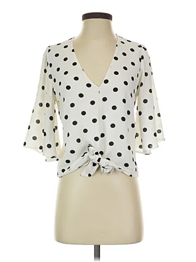 Pre-owned 1.state 3/4 Sleeve Blouse In Ivory