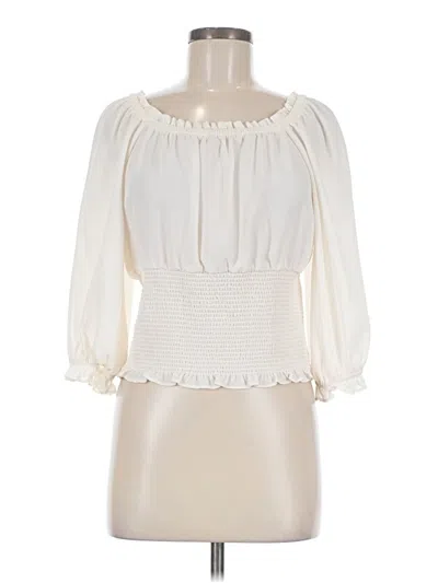 Pre-owned 1.state 3/4 Sleeve Blouse In Ivory