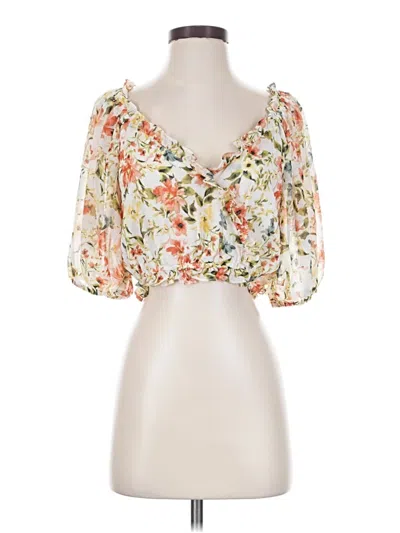 Pre-owned 1.state 3/4 Sleeve Blouse In Ivory