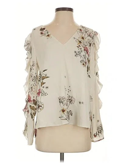 Pre-owned 1.state 3/4 Sleeve Blouse In Ivory