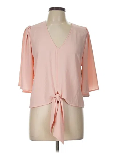Pre-owned 1.state 3/4 Sleeve Blouse In Pink
