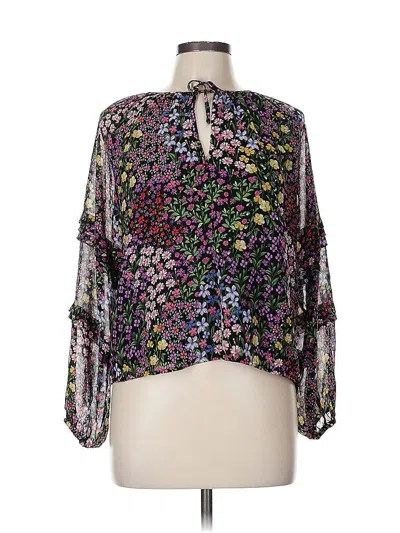Pre-owned 1.state 3/4 Sleeve Blouse In Purple