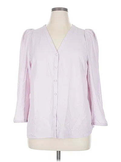Pre-owned 1.state 3/4 Sleeve Blouse In Purple