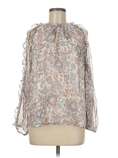 Pre-owned 1.state 3/4 Sleeve Blouse In Silver