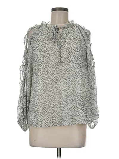Pre-owned 1.state 3/4 Sleeve Blouse In Silver