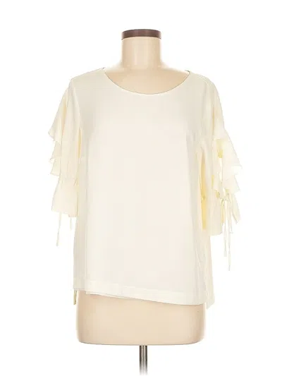 Pre-owned 1.state 3/4 Sleeve Blouse In White