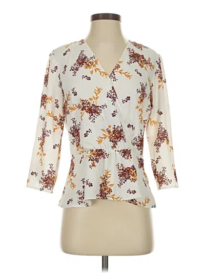 Pre-owned 1.state 3/4 Sleeve Blouse In White