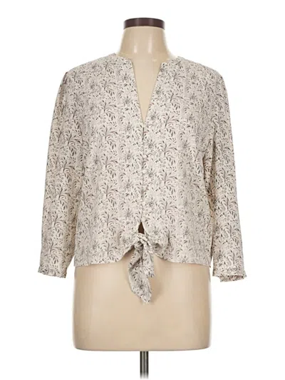 Pre-owned 1.state 3/4 Sleeve Blouse In White