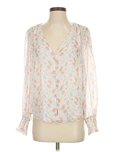 Pre-owned 1.state 3/4 Sleeve Blouse In White