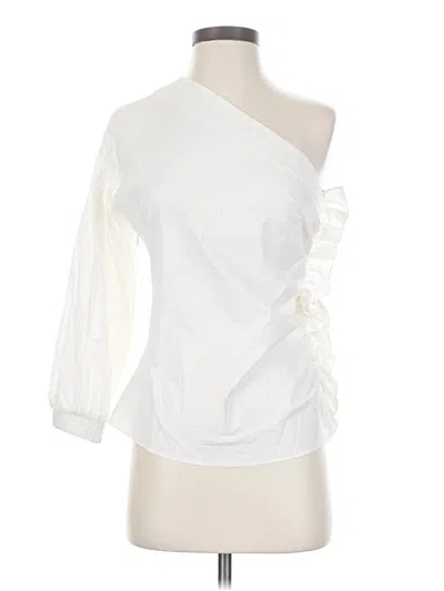 Pre-owned 1.state 3/4 Sleeve Blouse In White