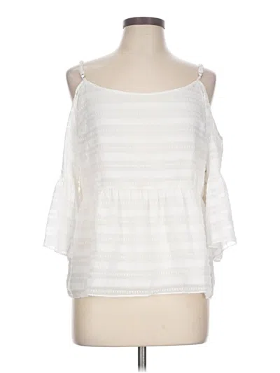 Pre-owned 1.state 3/4 Sleeve Blouse In White