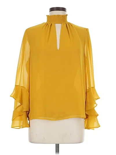 Pre-owned 1.state 3/4 Sleeve Blouse In Yellow