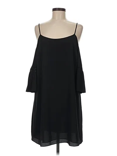 Pre-owned 1.state 3/4 Sleeve Top Black Cold Shoulder Neckline Tops