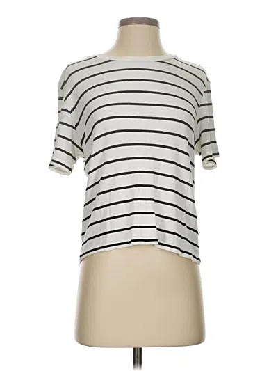 Pre-owned 1.state 3/4 Sleeve T-shirt In Silver