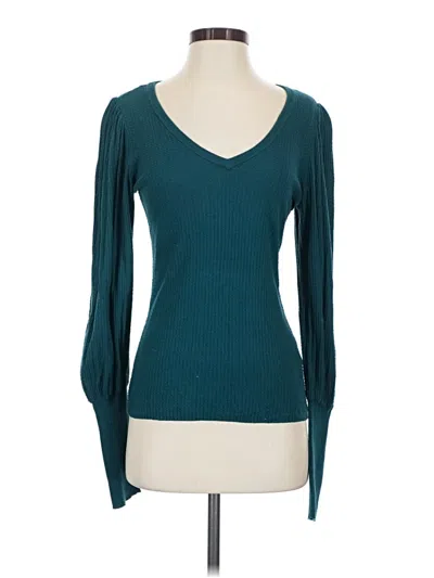 Pre-owned 1.state 3/4 Sleeve T-shirt In Teal