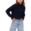 1.state Back Cutout Turtleneck Sweater In Classic Navy