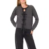 1.state Bow Tie Front Cardigan In Gray