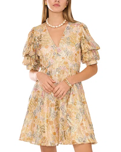 1.state Bubble Sleeve Mini Dress In Cathay Spice