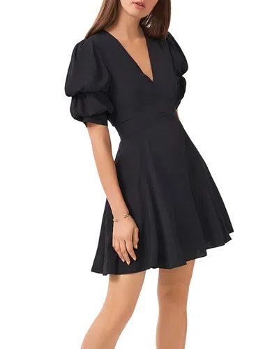 1.state Puff Sleeve Tiered Short Dress In Rich Black