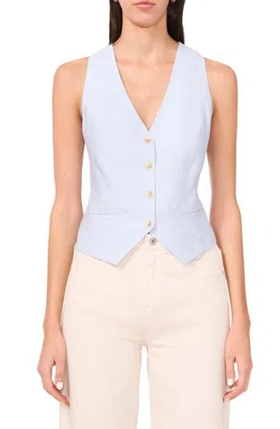 1.state Buton-up Vest In Angel Blue