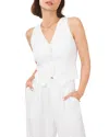 1.state Button Front Micro Vest In Ultra White