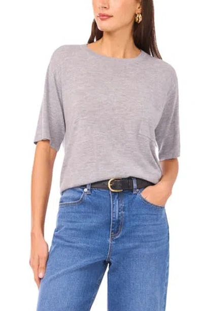 1.state Cable Knit Poncho Sweater In Pepper Heather